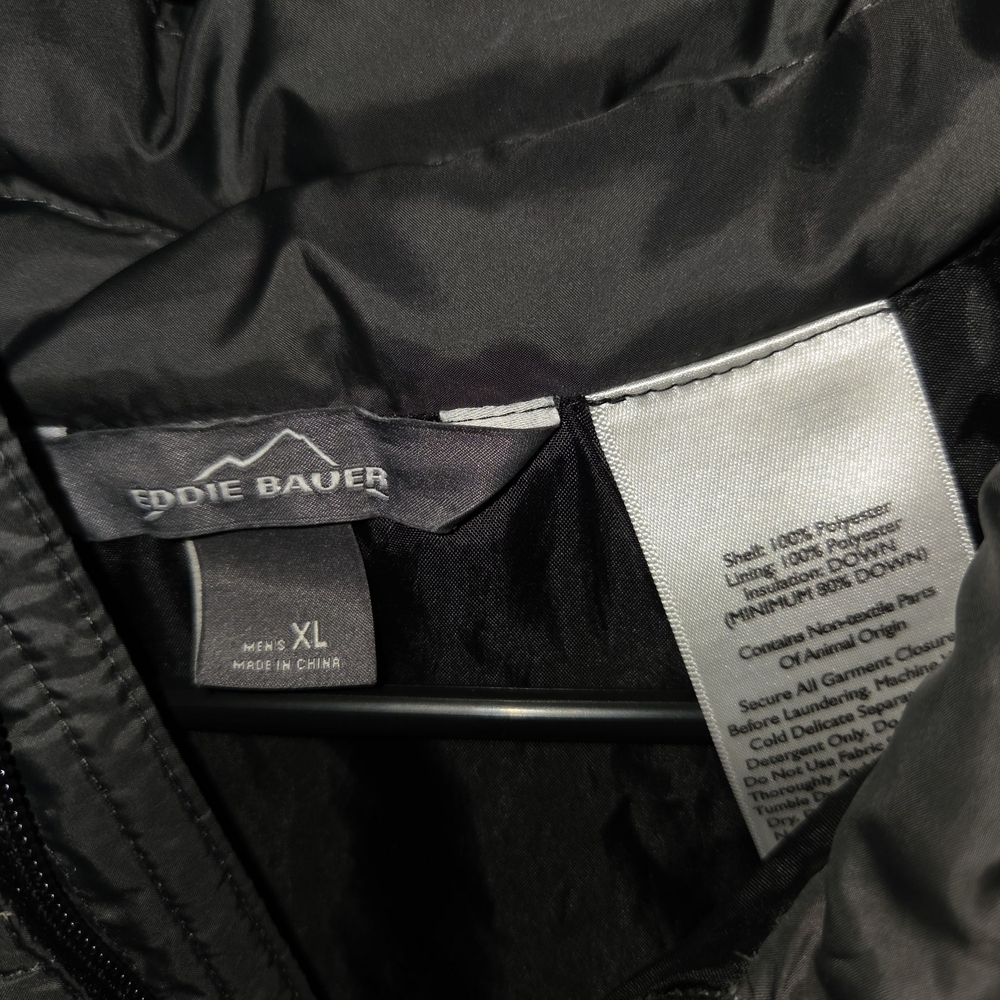 Eddie Bauer Men's Black Quilted Jacket XL - Picture 3 of 5